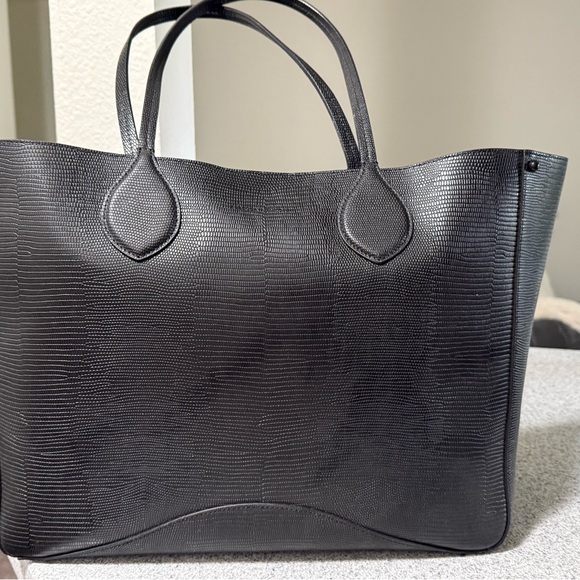 Rebecca Minkoff Black Textured Tote Bag - Picture 1 of 3